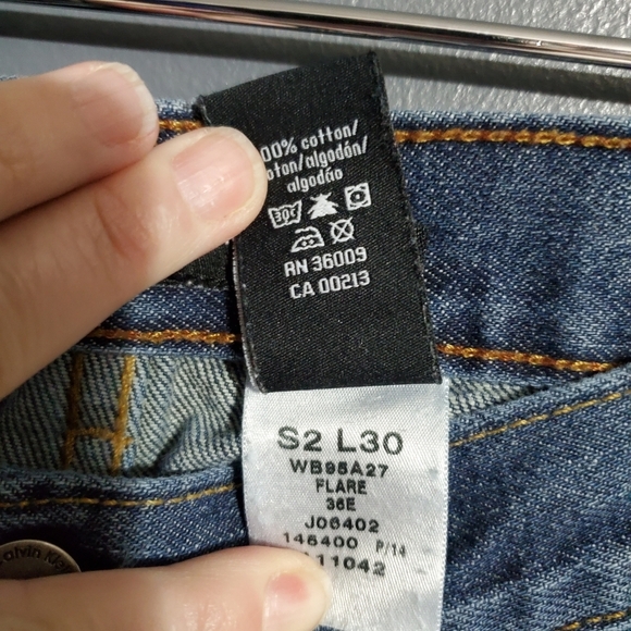 Calvin Klein Womens Jeans Flare 100% Cotton Size 2 - Picture 7 of 8